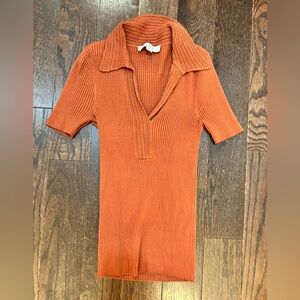 Women’s Loft Knit Vneck Polo Sweater